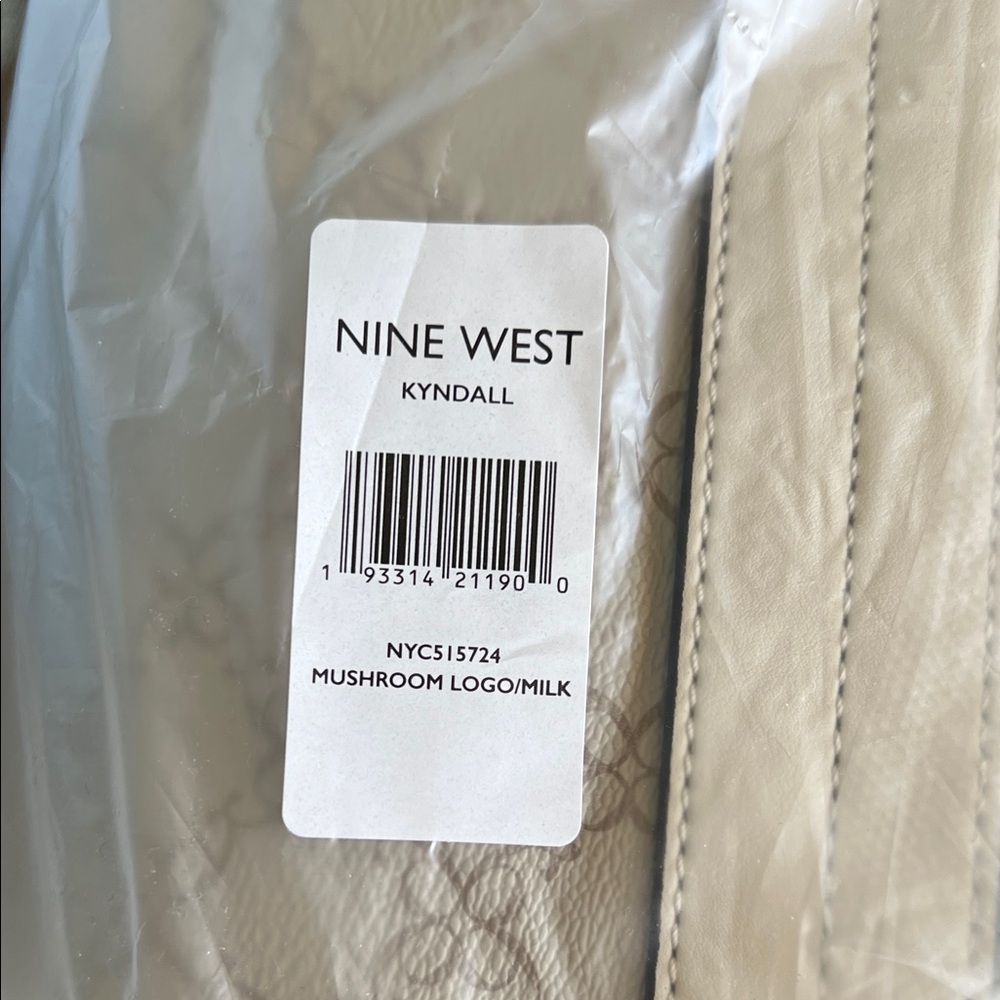 Nine West Beige and Tan Tote Bag 
17.5” wide
11.5” tall - Picture 6 of 6